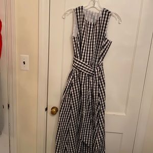 Anne Klein gingham plaid midi dress